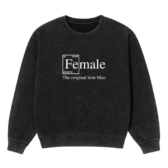 Female The Original Iron Man Mineral Wash Sweatshirts