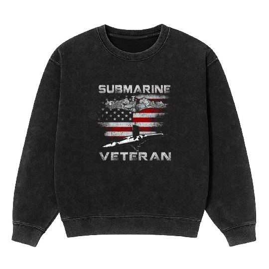 Vintage US Navy Submarine Service Veteran Mineral Wash Sweatshirts