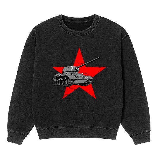 T-34-85 Soviet medium tank Mineral Wash Sweatshirts