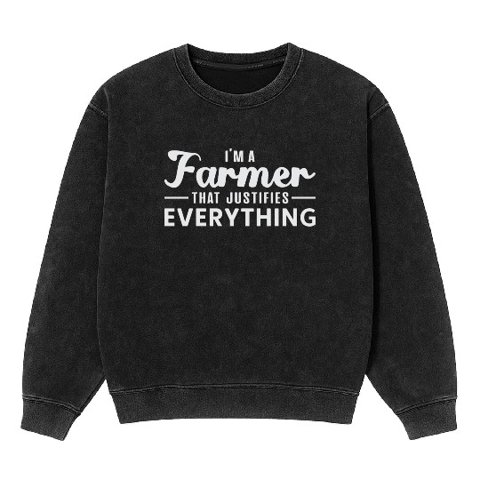 Farm Farmer Farming Funny Agriculture Tractor Gift Mineral Wash Sweatshirts