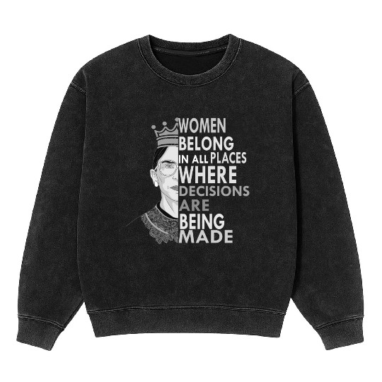 Ruth Bader Ginsburg Mineral Wash Sweatshirts