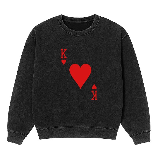 King of Hearts Halloween Costume Mineral Wash Sweatshirts