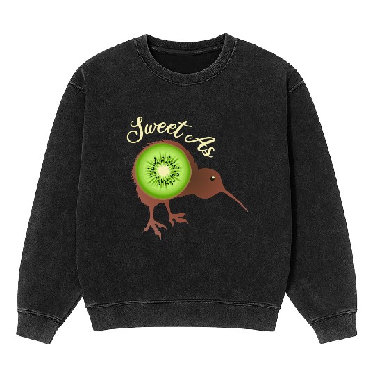 Sweet as Kiwi New Zealand Funny Gift Idea Mineral Wash Sweatshirts