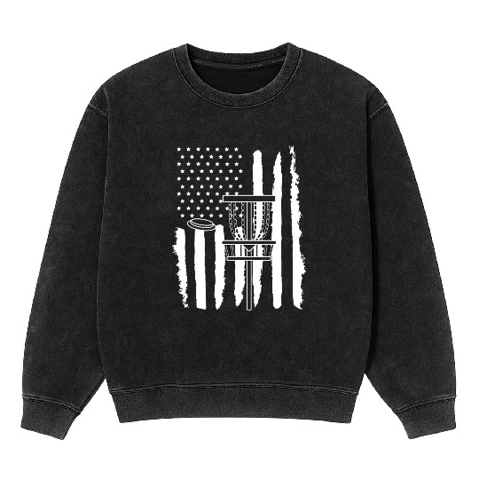 Disc Golf USA American Flag Mineral Wash Sweatshirts