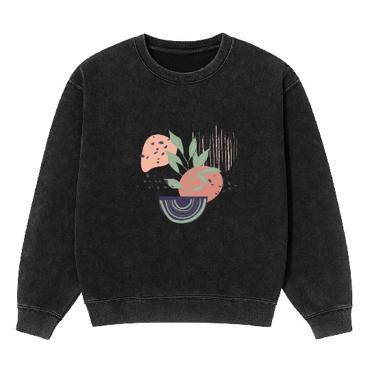 Abstract shapes digital design 16 Mineral Wash Sweatshirts