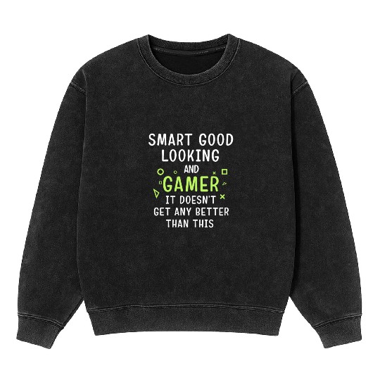 Gamer Clothes Video Game Gaming Gear Gifts Mineral Wash Sweatshirts