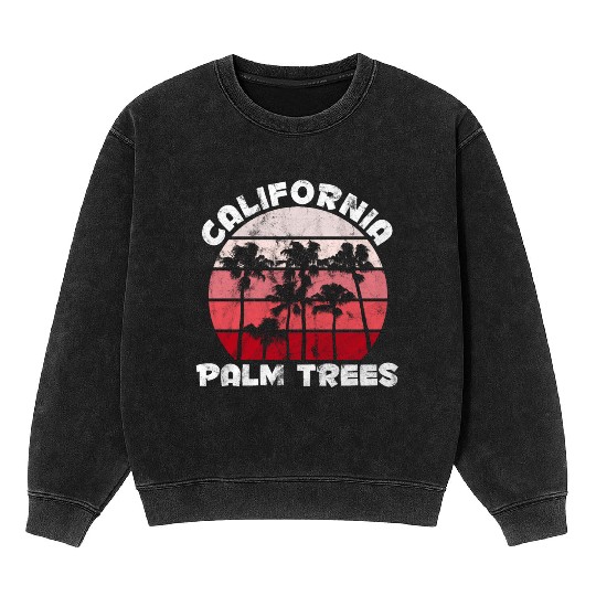 California Palm Trees Malibu Mineral Wash Sweatshirts