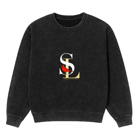 Saint Louis Red Cardinal Dress Elegant Font Design Mineral Wash Sweatshirts