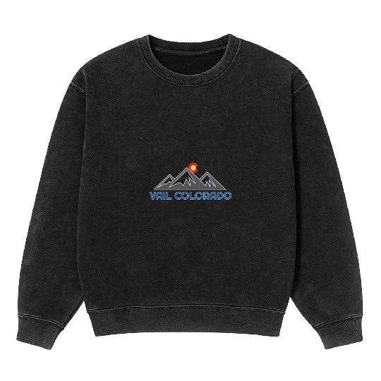 Vail Colorado Rocky Mountain Mineral Wash Sweatshirts