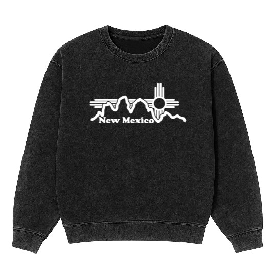 Zia Sun New Mexico Zia Mountains Mineral Wash Sweatshirts