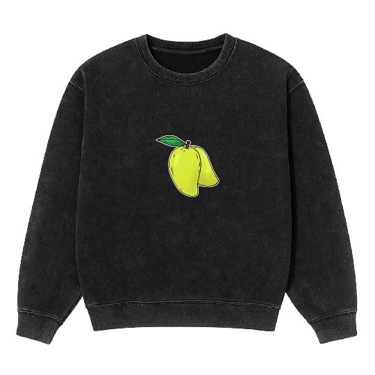 Mango hand drawn fruits summer Mineral Wash Sweatshirts