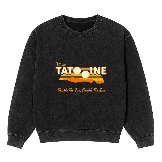 Visit Tatooine, Adventure The Mountains Are Callin Mineral Wash Sweatshirts