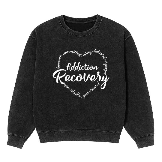 Addiction recovery, sobriety, sober Mineral Wash Sweatshirts