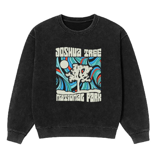Joshua Tree National Park Retro Psychedelic 60S Ho Mineral Wash Sweatshirts