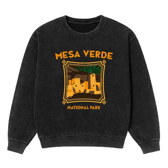 Mesa Verde National Park Novelty Graphic Design Mineral Wash Sweatshirts