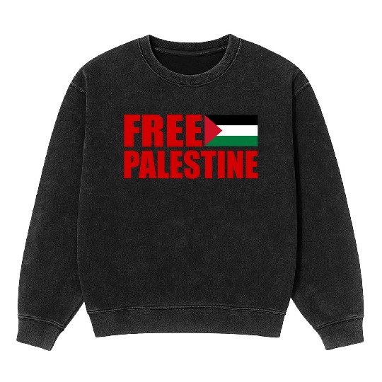 Free palestine Mineral Wash Sweatshirts