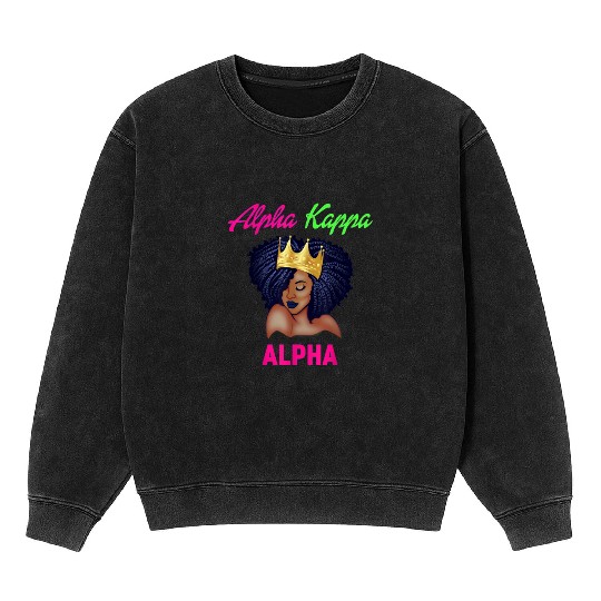 Alpha Kappa AKA Sorority Paraphernalia christmas p Mineral Wash Sweatshirts