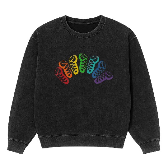 Irish Dance Ghillie Rainbow Mineral Wash Sweatshirts