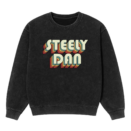 Steely Dan | Unique Retro Faded-Style Typography Mineral Wash Sweatshirts