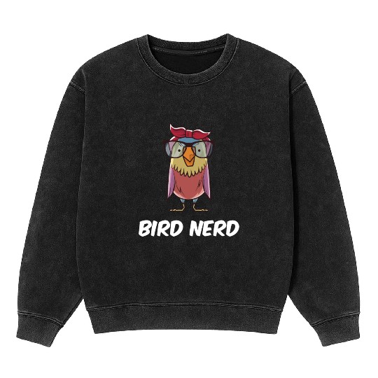 Bird Nerd Mineral Wash Sweatshirts