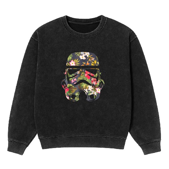 Star Wars Tropical Stormtrooper Floral Mineral Wash Sweatshirts
