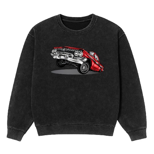 lowrider car Mineral Wash Sweatshirts