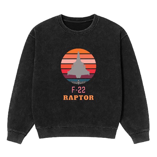 F-22 raptor Mineral Wash Sweatshirts
