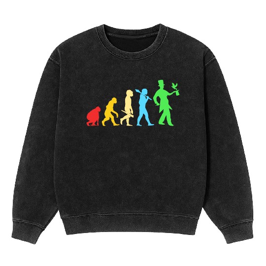 Retro Magic Lovers Magician Evolution Mineral Wash Sweatshirts