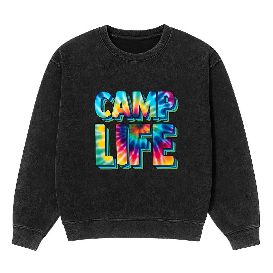 camp life,SUMMER Camp, fall camp,boy scouts,trekki Mineral Wash Sweatshirts