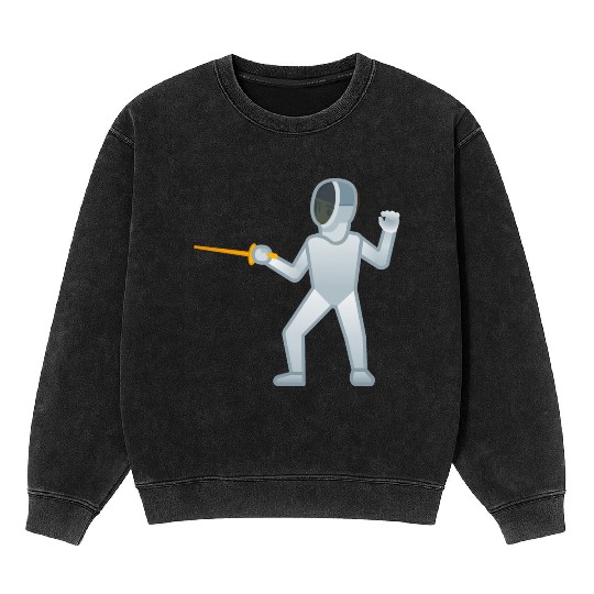 Person Fencing Fencer Gift Mineral Wash Sweatshirts