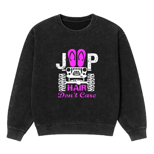 Jeep Hair Don't Care Mineral Wash Sweatshirts