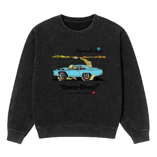 1968 Plymouth Road Runner Salt Flats Light Blue Mineral Wash Sweatshirts