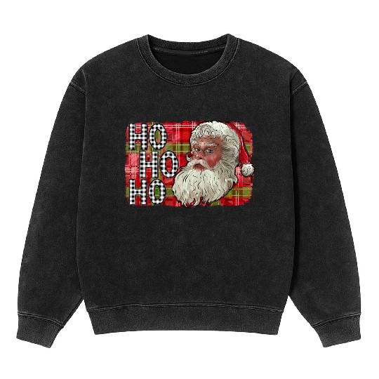 Ho Ho Ho Santa Mineral Wash Sweatshirts