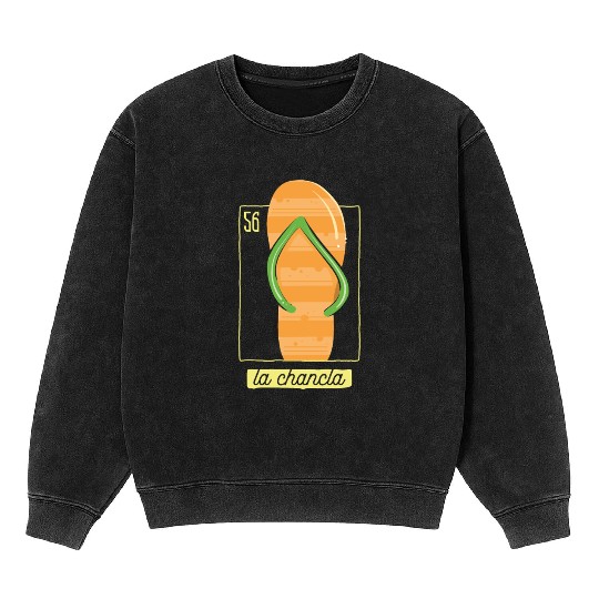 Loteria Cards Mexican Lottery Bingo La Chancla Mineral Wash Sweatshirts