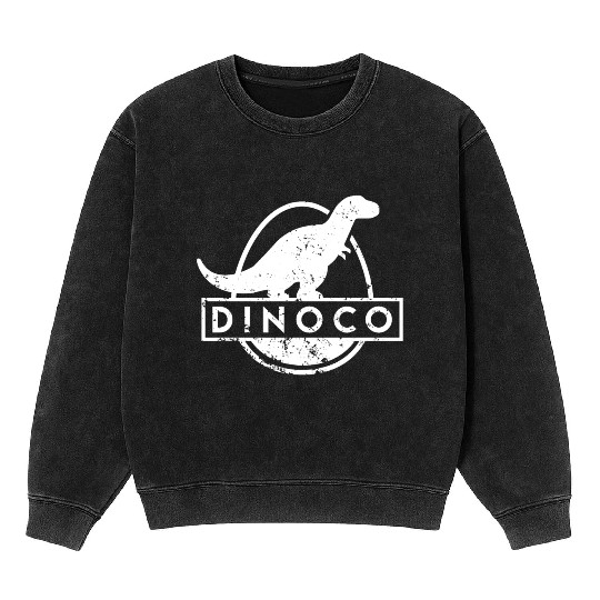 Dinoco White Distressed Mineral Wash Sweatshirts