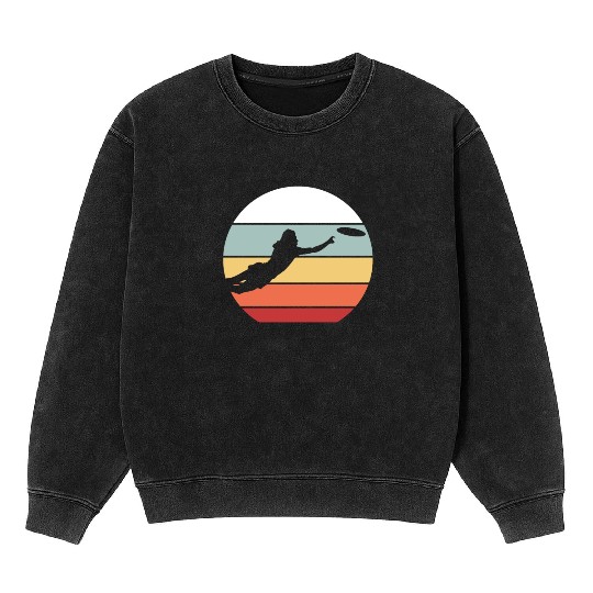 Ultimate Frisbee Retro Vintage Mineral Wash Sweatshirts
