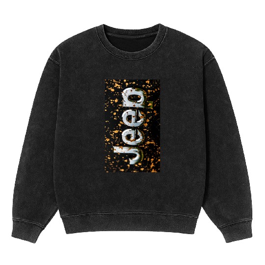 Jeep Emblem gold Mineral Wash Sweatshirts