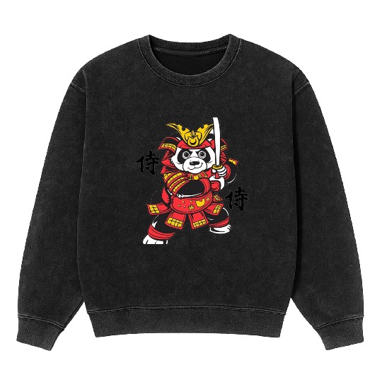 A Samurai Panda | Samurai fighter panda. Mineral Wash Sweatshirts