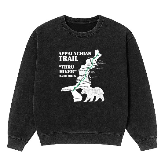 Thruh Hiker, Appalachian Trail - US Trail Mineral Wash Sweatshirts