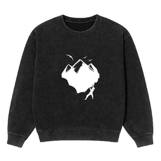 Climbing Carabiner Bouldering Mountain Sports Mineral Wash Sweatshirts