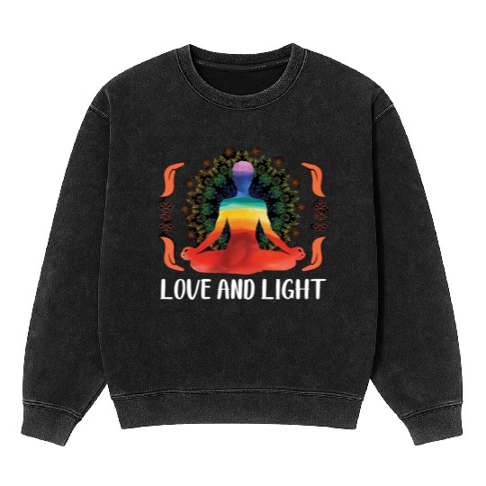 Love and Light Yoga Mineral Wash Sweatshirts