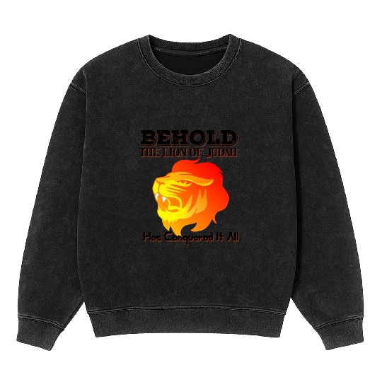Christian Inspiration|Jesus Christ|The Lion OfJuda Mineral Wash Sweatshirts