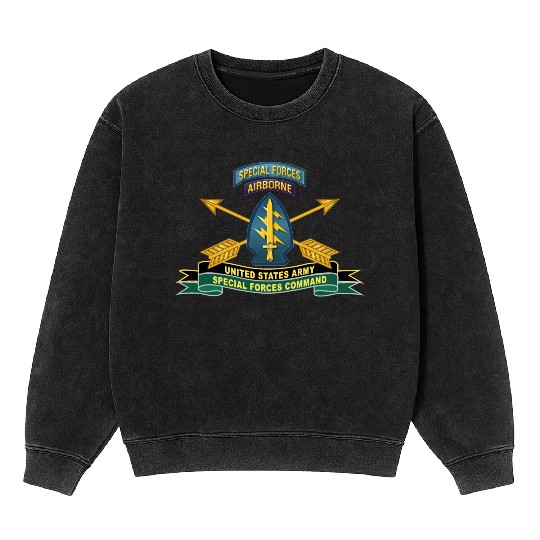 Army US Army Special Forces Command SSI Mineral Wash Sweatshirts