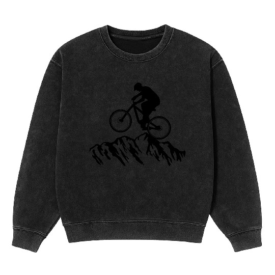 Mountain biking, Mountain biker, cycling Mineral Wash Sweatshirts