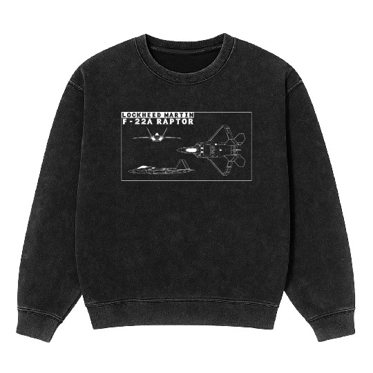 LOCKHEED MARTIN F 22 Mineral Wash Sweatshirts