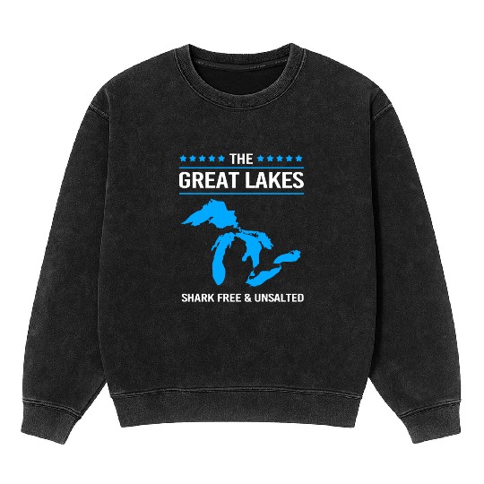 The Great Lakes Shark Free And Unsalted Mineral Wash Sweatshirts