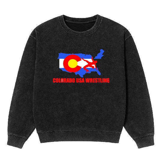 Team USA Wrestling Colorado Division Mineral Wash Sweatshirts