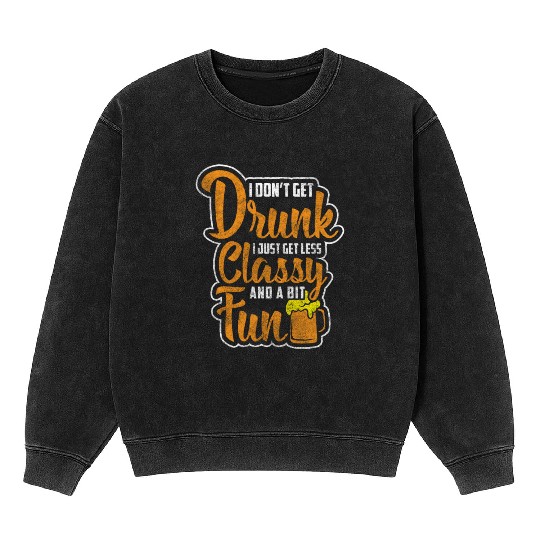 Partying Fun Vodka Bachelor Mineral Wash Sweatshirts