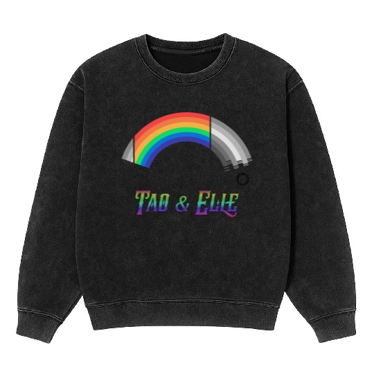 Heartstopper Rainbow LBGTQIA+ Tao and Elle Mineral Wash Sweatshirts