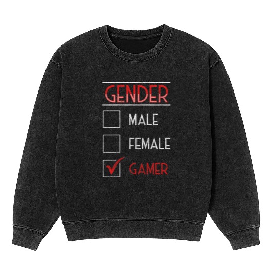 Gamers Video Game Retro Game Console Mineral Wash Sweatshirts